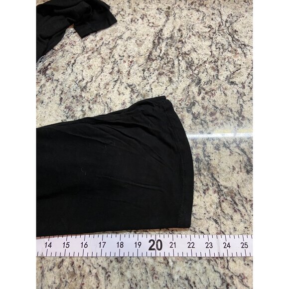 Venus Open Back Black Top S Black Stretch Slim Fit Stylish Minimalist Basic - Picture 7 of 8